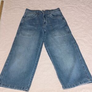 We The Free Women's Relaxed Wide-Leg Blue Denim Jeans